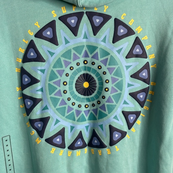 HURLEY NATURALS PULLOVER Aqua Blue NWT Surfer Skater - Picture 7 of 7